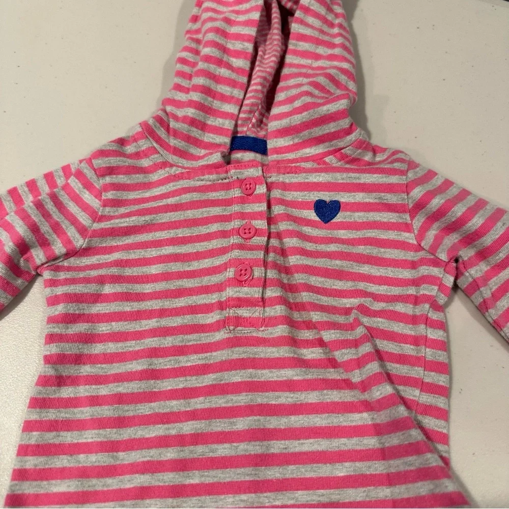 12 Months Carter's Peplum Sweatshirt & Long Sleeve Hoodie with Elbow Pads